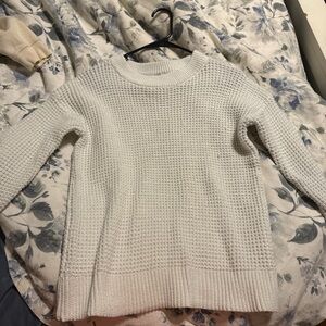 Time and Tru Cream Textured Sweater